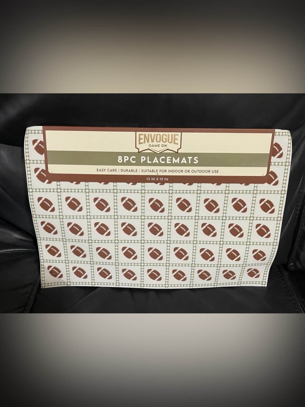 Football Placemats, Set of 8